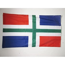 AZ FLAG Province of Groningen Flag 3' x 5' for a pole - Groningen flags 90 x 150 cm - Banner 3x5 ft with hole