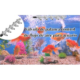 Válvula de palanca de control de flujo de aire para acuario, bomba de palanca de aire divisor de flujo de aire de oxígeno distribuidor accesorios de bomba divisor válvula de control de tubería de