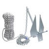BocBoz Galvanized Danforth Fluke Anchor Kit Includes Galvanized Fluke Anchor,