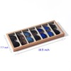 Lurockie Walnut Wood Glasses Storage Box Eyeglass Sunglasses Box Storage