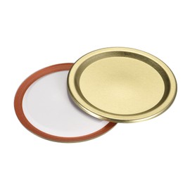 uxcell Canning Lids, 72pcs - Tinplate Split-Type Mason Jar Lid, Regular Mouth Leak Proof Fits Storage Cover (Gold)