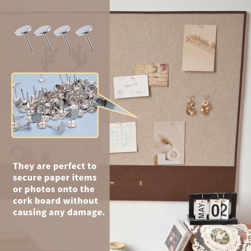 S SYDIEN 100Pcs Flat Head Upholstery Tacks Home Furniture Decor
