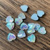 picocosmxiruo Mermaid Fish Scales 12x12mm,Iridescent Scale,10Pcs Resin Cabochons.Earring Making Jewelry