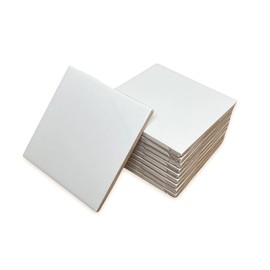 Tenedos 6x6 Glossy White Ceramic Wall Tile – Box of 8, Ideal for Bathroom Walls, Kitchen Backsplashes, Showers, and Laundry Rooms, Easy to Clean and Install – White