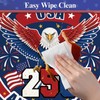 Hiboss 4th of July Tablecloth Round 44 Inch, Memorial Day