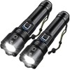 Flashlight Rechargeable, High Lumens Super Bright Flashlight - Zoomable, 5