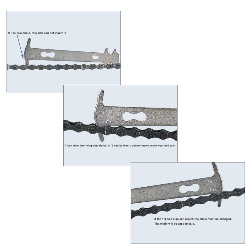Bike Chain Checker Guard Tool, 3 pcs, Link Multitool Bicycle