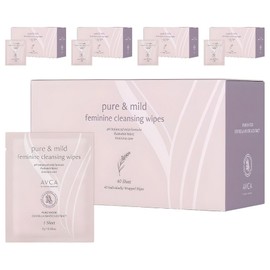 Abka Pure & Mild Women's Cleaning Tissue 40p, 200g, 5 units / 아브카 퓨어 앤 마일드 여성 청결 티슈 40p, 200g, 5개