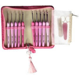 Tulip Etimo Rose Crochet Hook Set, multicolor, 2,2.5,3.0,3.5,4.0,4.5,5.0,5.5,6.0 millimeters