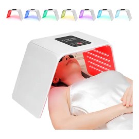 Mascarilla De Belleza Led Plegable De 7 Colores Para El Cuid                                                                                          