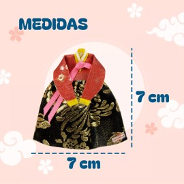 J.H. Company Set 2 Pcs Iman Hanbok Tela Tradicional Coreano Souvenir A6