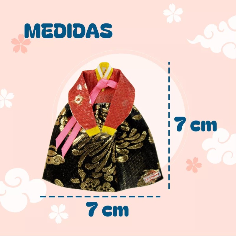 J.H. Company Set 2 Pcs Iman Hanbok Tela Tradicional Coreano