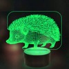 YTDZLTD Creative 3D Hedgehog Night Light 16 Colors Changing USB