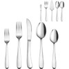 LIANYU 35-Piece Heavy Duty Silverware Set with Serving Utensils, Stainless