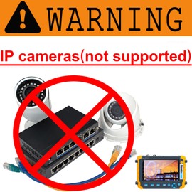 AHD CCTV Monitor Camera Tester IV8W 5 Inch 4-in-1 8MP AHD TVI 8MP CVI CVBS 1080P Coaxial HD Video Testerr Support RS485 PTZ Controller/UTP Cable Test/VGA HDMI Input/DC12V Output