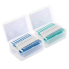 Cepillos Interdentales, Palillo de Dientes de Silicona Doble Punta, Limpiador Hilo para una Eficacia Bucal y Verde, 400 Uds. (400 Uds.)