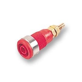 Socket, 4MM, Shrouded, RED, PK5 | Test Banana CONNECTORS, 5 X Qty - 23.3020-22
