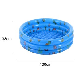 Paddling Pools 39in Inflatable Swimming Pool 3 Ring Paddling Pool Inflatable Pool Indoor&Outdoor Small Paddling Swimming Pools 100CM