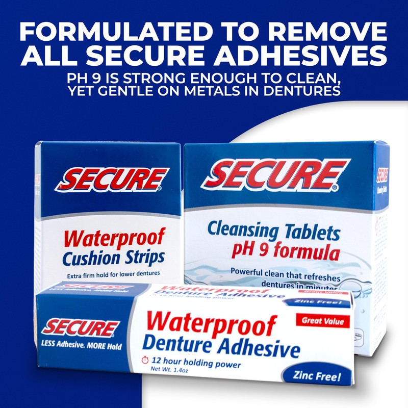 Secure Daily Cleansing Tablets - pH 9 Formula Thoroughly Cleans