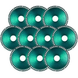 Mornajina ‎10 Packs 4-1/2" Indestructible Disc for Grinder, Indestructible Grinder Disc for Angle Grinder 7/8" (Model 115/125), Fit Smooth Cutting, Chamfering, Grinding of All Materials (Green)