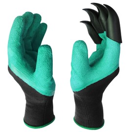 Garden Gloves with Claws, Waterproof and Breathable Garden Gloves for Digging Planting, Best Gardening Gifts for Gardening enthusiast (VIOLET-1pair)