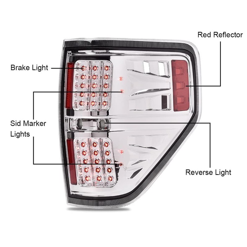 G-PLUS LED Tail Lights Compatible with Ford F150 2/4 Door
