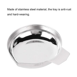Food Scale Pan Tray, Portable Food Scale Tray, Exquisite Stainless Steel Curved Mouth Design for Jewelry Scale Food Tray