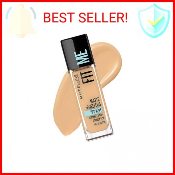 Maybelline Fit Me Matte + Poreless Liquid Oil-Free Foundation Makeup,