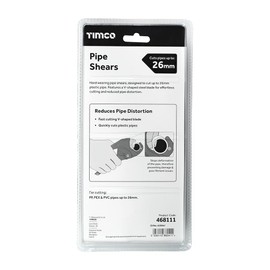 TIMCO Pipe Shears - Hard Wearing - Fast Cutting V-Shaped Blade - Excellent for Use on Plastic Pipe - 0-26mm
