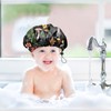 Zewurtuw Kid Small Shower Cap Adjustable Reusable Double Waterproof Layer