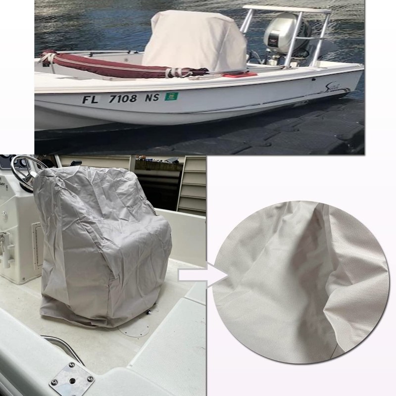 FCOUIID Boat Center Console Cover, 600D Marine Grade Polyester Canvas,