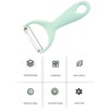 Y-Shaped Vegetable Peeler Set, 3 Pieces, Mint Green/Pink/Black
