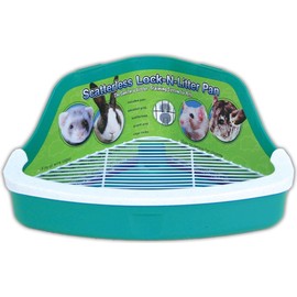 Ware Manufacturing Plastic Scatterless Lock-N-Litter Small Pet Pan (Colors May Vary)