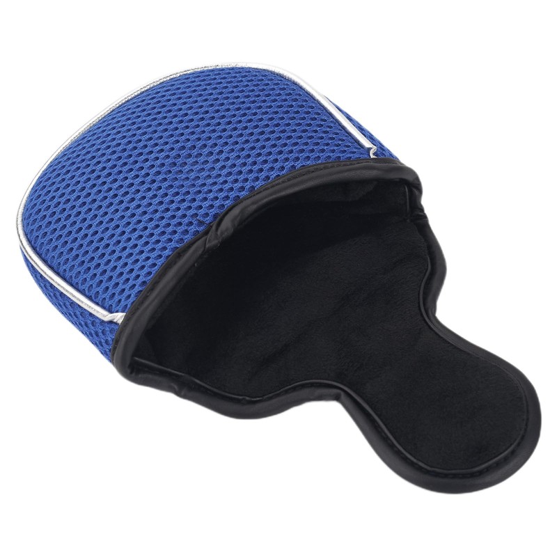 Andux Mesh Mallet Putter Cover Golf Putter Head Covers Blue,