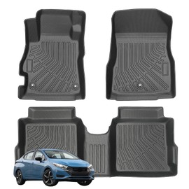 Priprilod - Tapetes de piso para Nissan Versa 2020-2025 para todo tipo de clima, protectores, forros de piso TPE, tapetes de auto de ajuste personalizado, antideslizantes