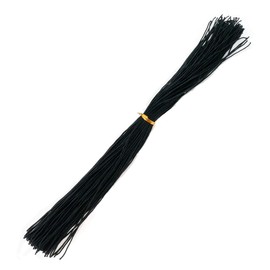 Extensions Rubber, Braid, For Extensions, Yarn Rubber, Pre-cut to 7.1 inches (18 cm), Rubber Catan, 100 Pieces (Black and Capo)