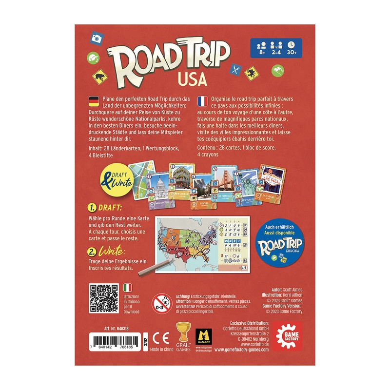 Game Factory 646318 Road Trip USA Card Game from 8