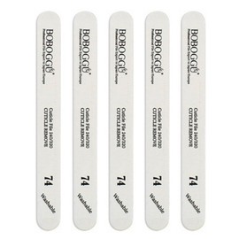 Boboku Cuticle Nail File 74, White, 5 Pieces / 보보꾸 큐티클 손톱 파일 74, 화이트, 5개