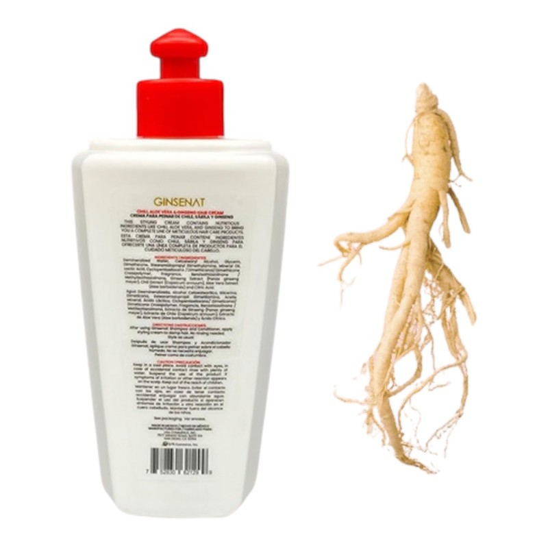 GINSENAT Crema para Peinar Chile 300ml Chile Sabila Ginseng