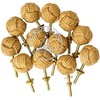 12 Knotty Door knobs - Nautical Drawer pulls - Jute