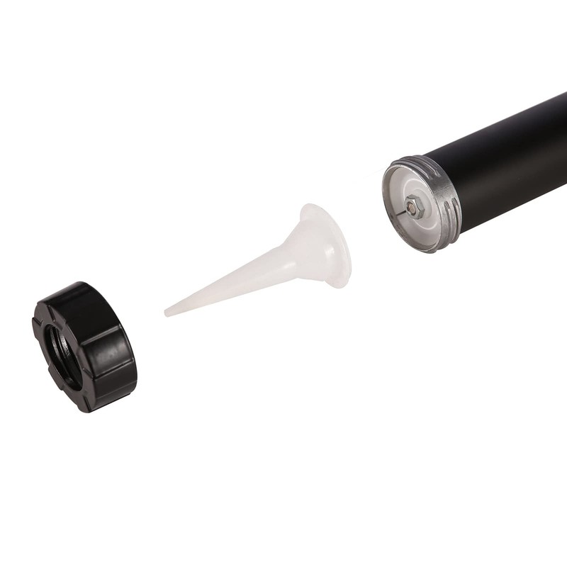 Sausage Caulking Gun Front Cap Black Front Cover (4pcs Aluminum)