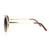 SA106 Gold Rhinestone Trimmed Pilot Sunglasses (gold)