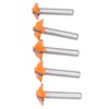 5Pcs 6mm Shank Router Bit Yellow Milling Cutter for Cabinet