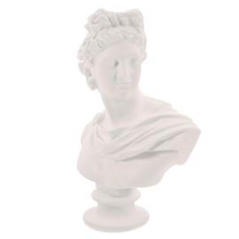 Apollo Statue,6Inch Greek Head Statue Resin Bust Figurine for Home Office Bookshelf Decoration and DIY Art Collection