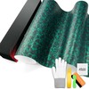PET Marble Forged Carbon Fiber Textured Matte Emerald Green Vinyl