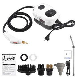 WOTAO 2500W High Pressure Steam Cleaner High Temperature Pressurized Steam Cleaning Machine 1100ml 3 Bar Portable Handheld Steam Cleaners with 3 Brush Heads for Home Use/Car Detailing, White