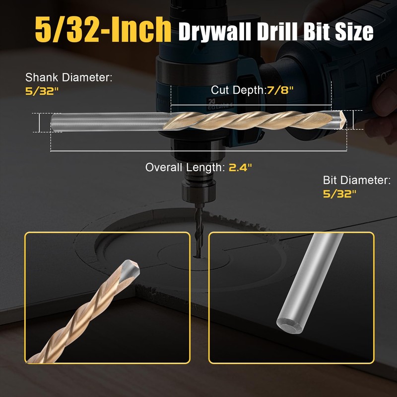 Upgrade 100 Pcs Drywall Bit, 5/32 Inch Drywall Drill Bit