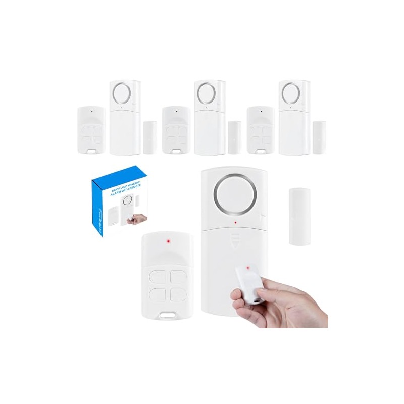 Door Alarm with Remote, Wireless Door Alarms When Opened, Window