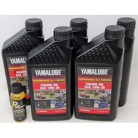 YAMAHA 5-Pack LUB-10W30-GG-12 Yamalube Golf Car and Generator Oil 10W-30 - Quart