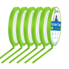 EDSRDRUS Thin Painters Tape 1/8, 1/4, 1/2 inch Width Painter Tape Paint Tape Fine Line Masking Tape Pinstriping Tape, DIY Art Tape Smart Selection DIY Wall, Car Auto Paint 3" Large Core